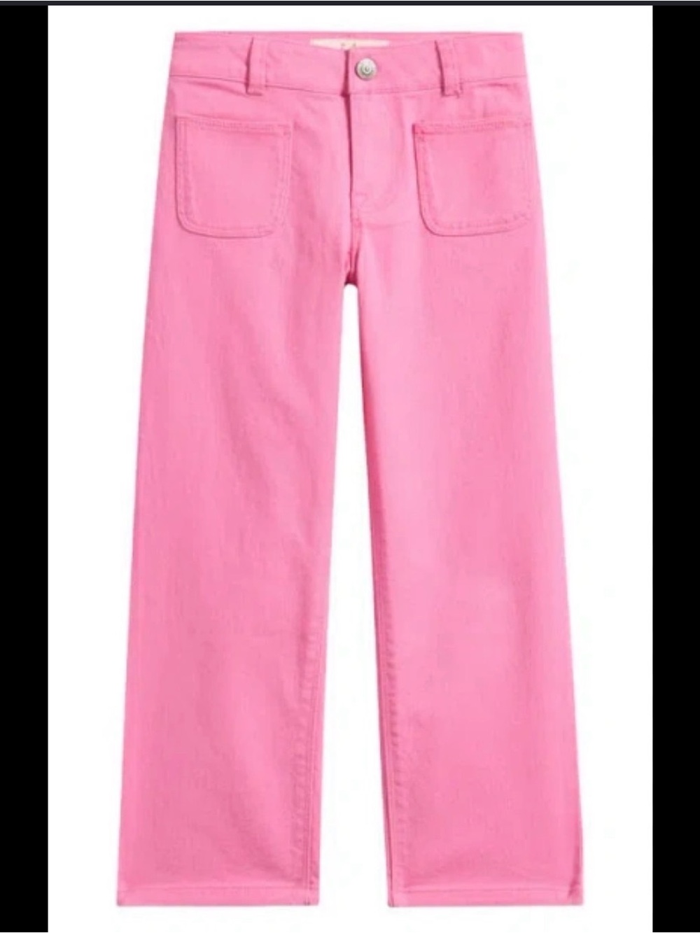 Mini Boden Patch Pocket Pink Jeans, Size 5-6, NWT